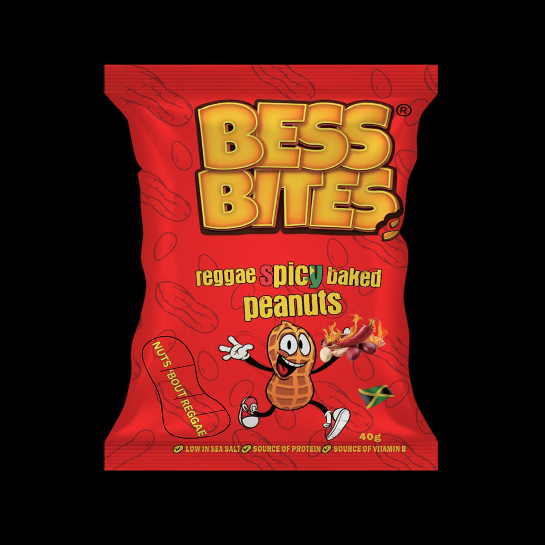 BESS BITES REGGAE SPICY BAKED PEANUTS