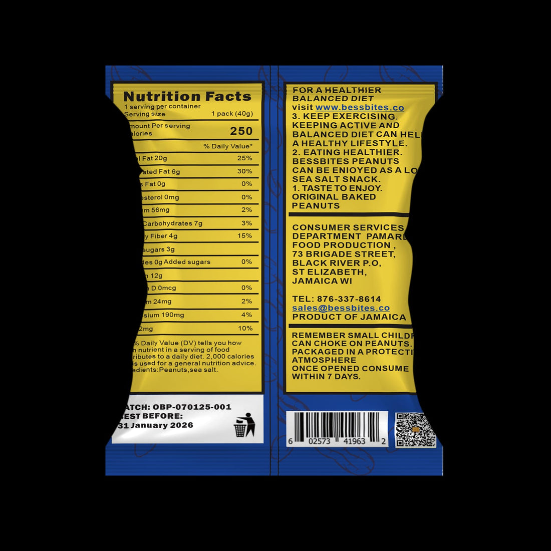 BESSBITES ORIGINAL BAKED PEANUTS