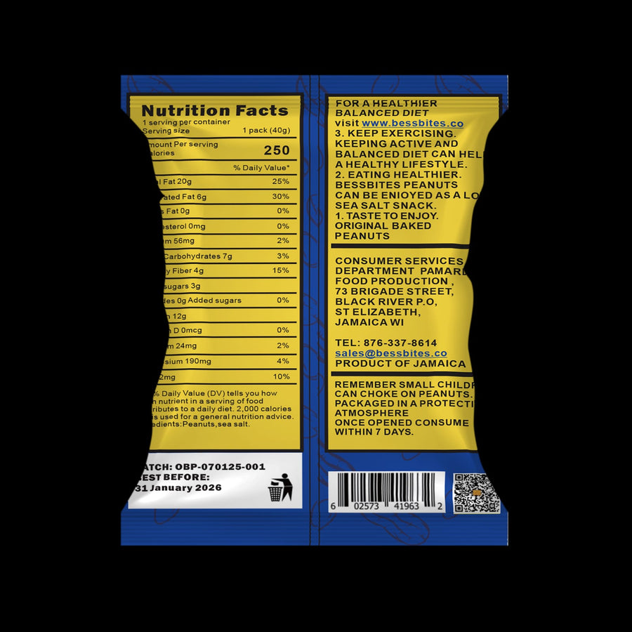 BESSBITES ORIGINAL BAKED PEANUTS