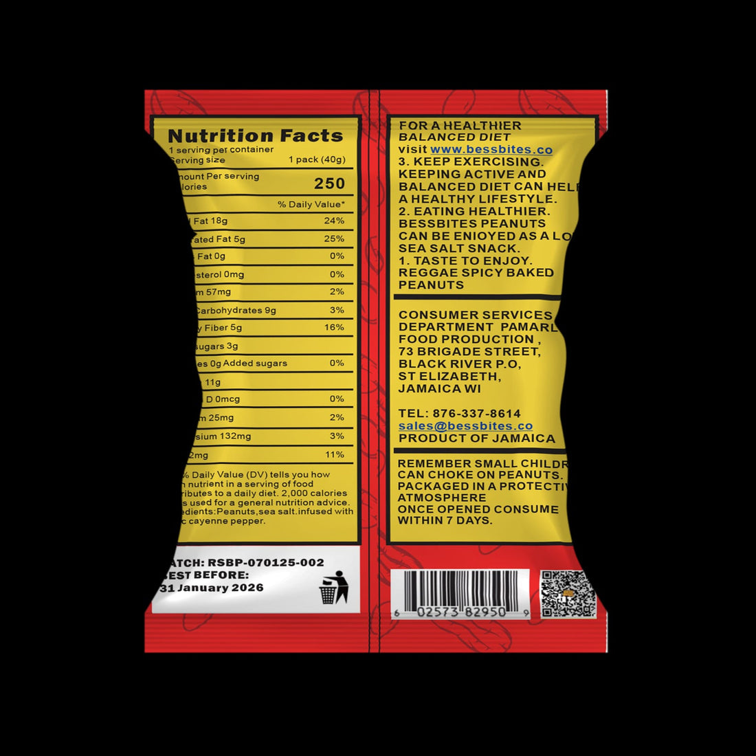 BESS BITES REGGAE SPICY BAKED PEANUTS